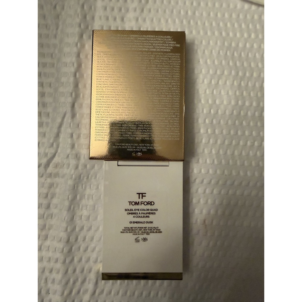 Tom Ford Soleil Eye Color Quad 01 Emerald Dusk Eyeshadow Palette 0.21oz 6g NEW - Picture 3 of 6